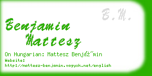 benjamin mattesz business card